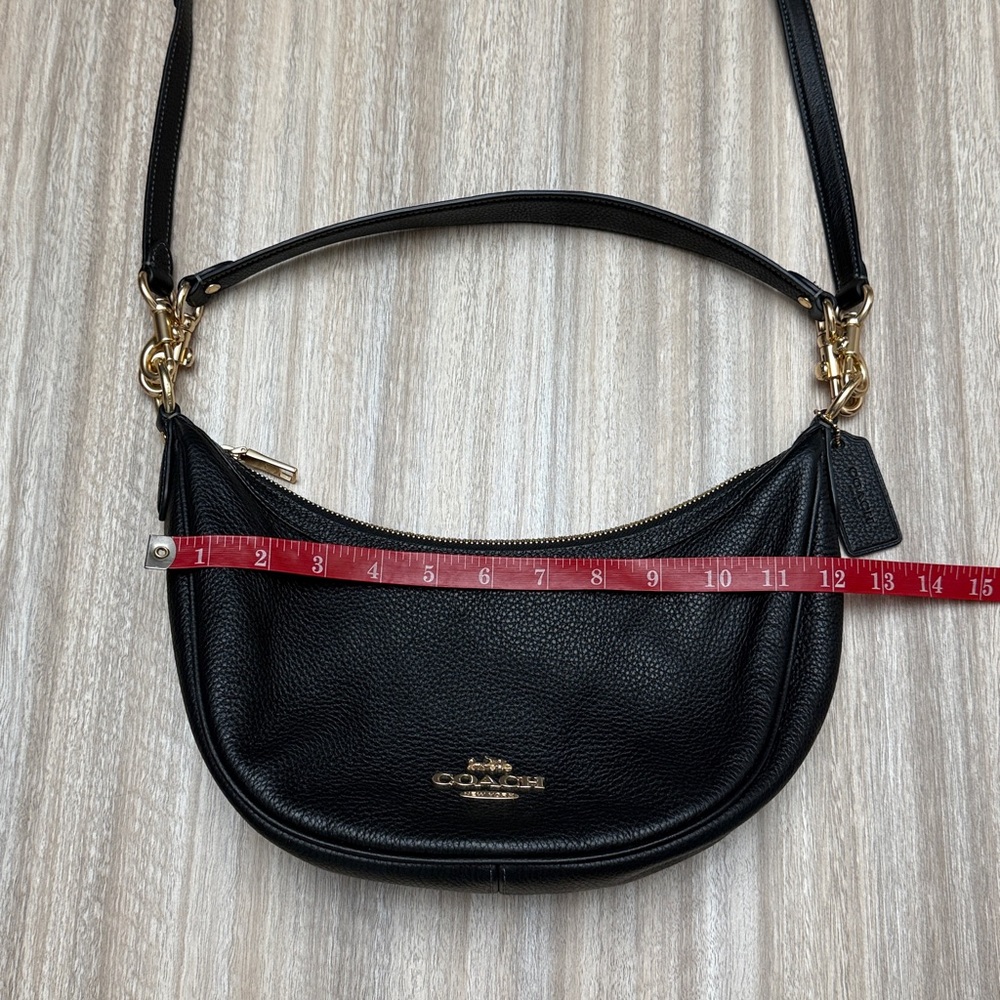 Coach Aria Shoulder Bag in Black Leather Shoulder & Crossbody Purse - Picture 15 of 16